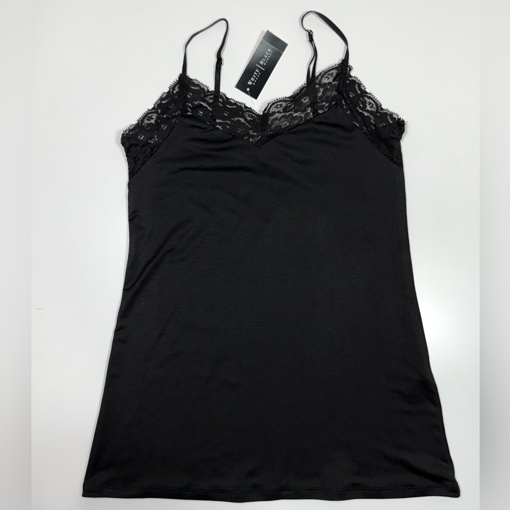 White House Black Market Black Lace Camisole